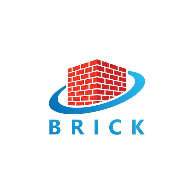 Modern Brick Logo Template Design