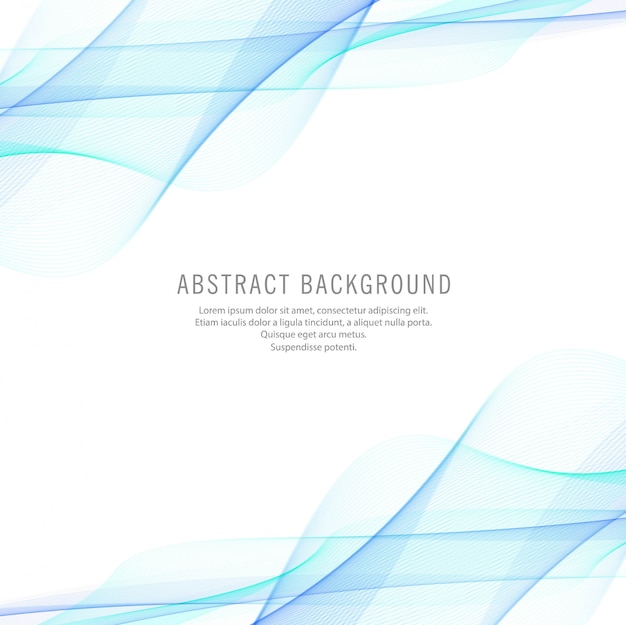 Modern bright blue business wave background