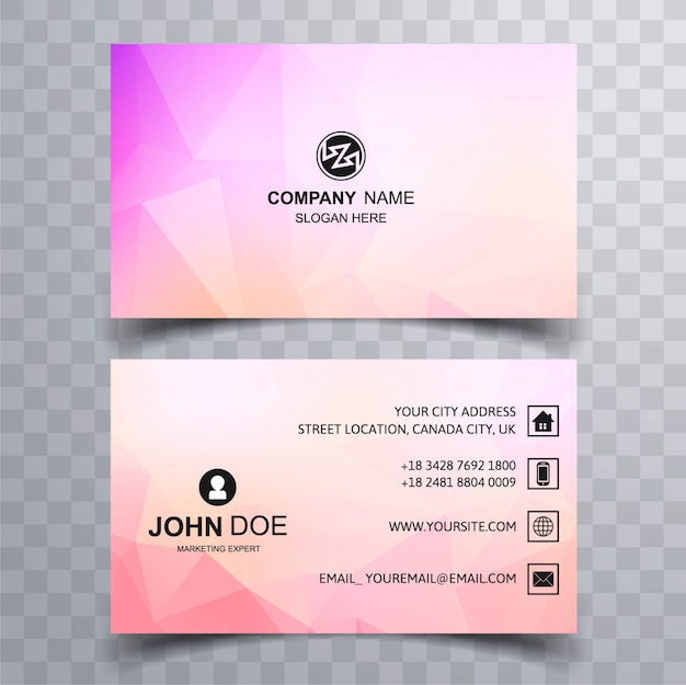 Modern bright business card