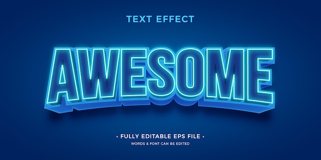 Modern bright text effect