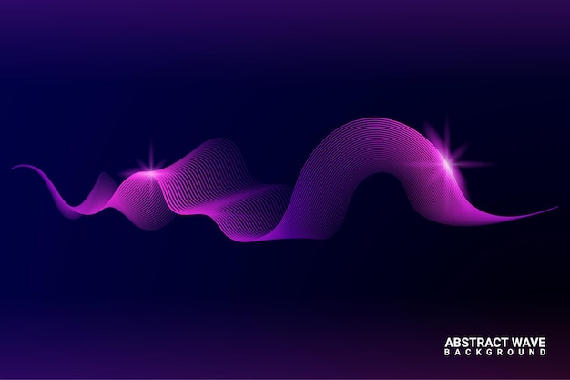 Vector modern bright wave dark vector background