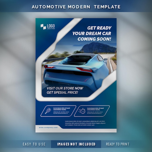 Modern brochure automotive car sales advertisment template