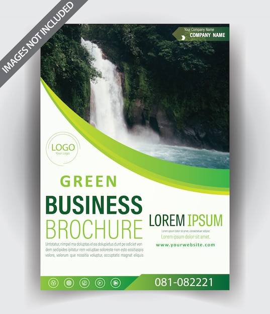 Modern brochure sjabloonontwerp met kleur groen