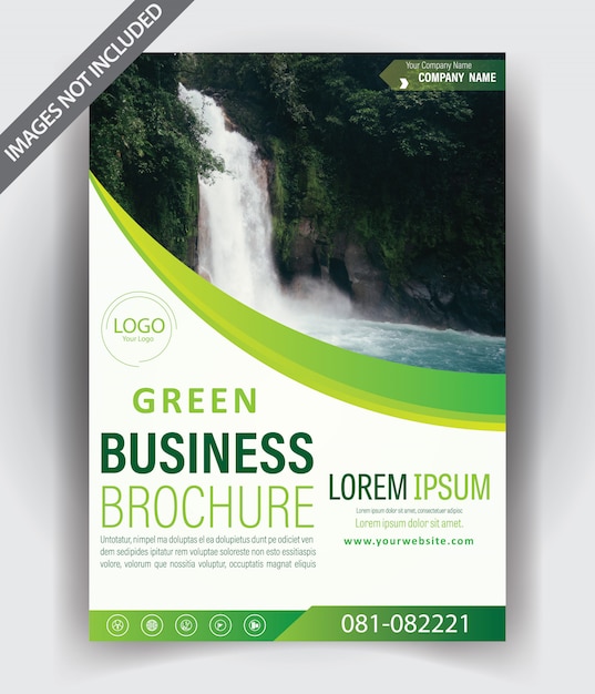 Modern Brochure sjabloonontwerp met kleur groen