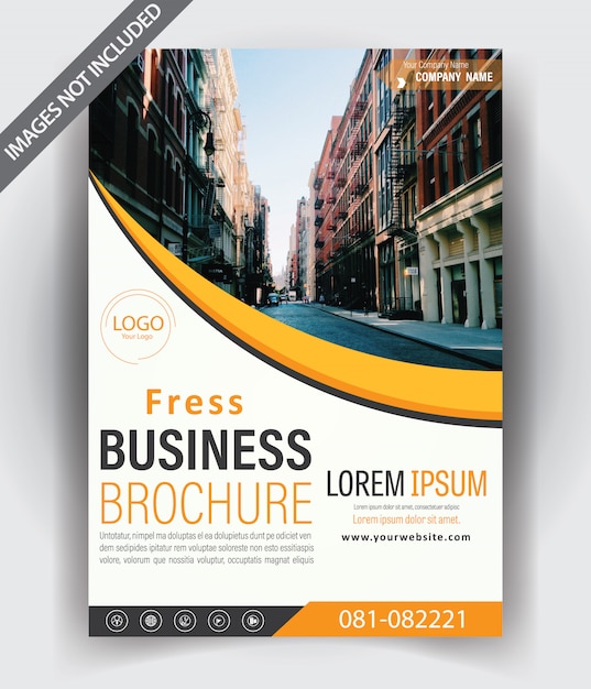 Vector modern brochure template design with color orange