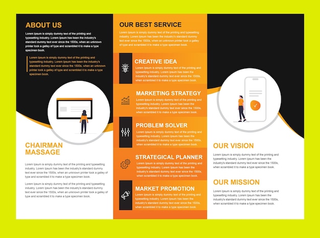 Vector the modern brochure template