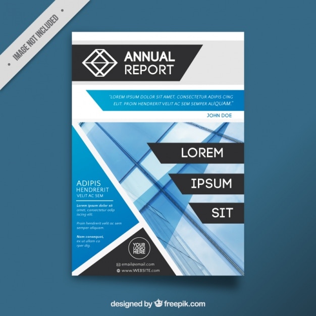 Modern brochure with geometric shapes