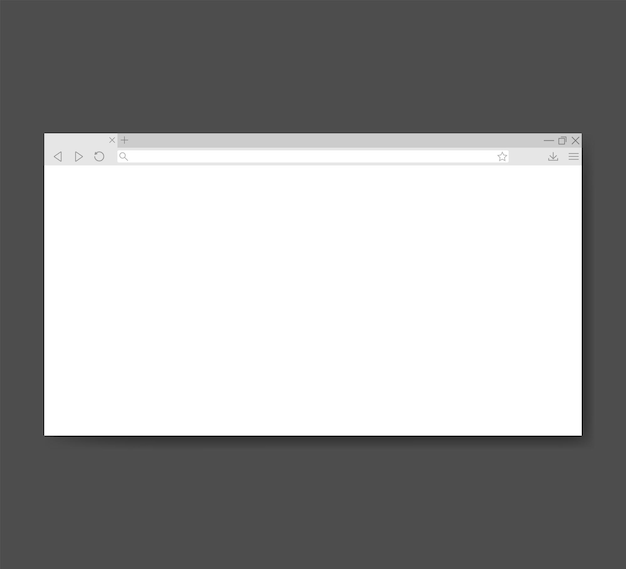 Modern browservensterontwerp dat op witte achtergrond wordt geïsoleerd Vectorillustratie