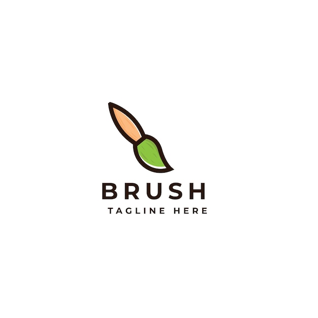 Vector modern brush vector logo template