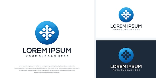 Modern bubble logo design ready to use