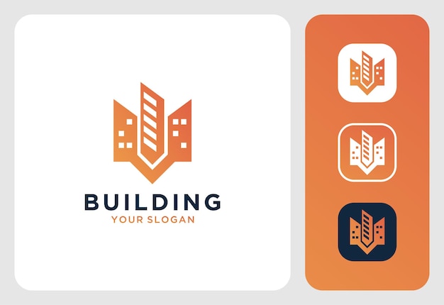 Modern building city logo design inspiration