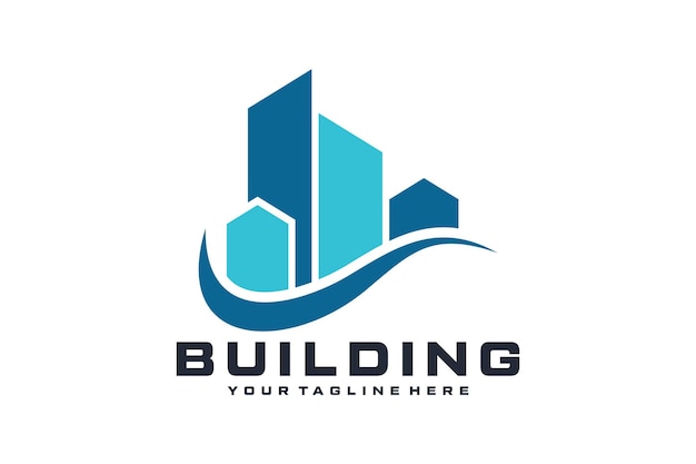 Vector modern building logo design inspiration