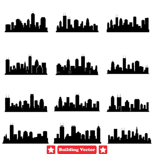 modern building silhouettes contemporary urban landscape vectors perfect for architectural