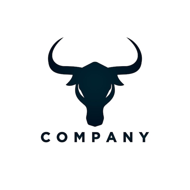 Modern Bull head logo illustration design