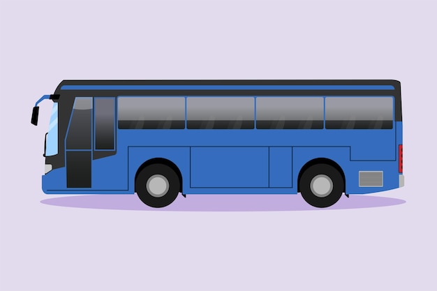 Modern Bus Land transport concept Gekleurde platte vectorillustratie geïsoleerd