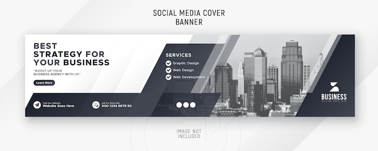 Vector modern business advertisement social media linkedin web banner ad minimal bundle design