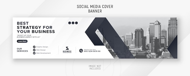 Vector modern business advertisement social media linkedin web banner ad minimal design