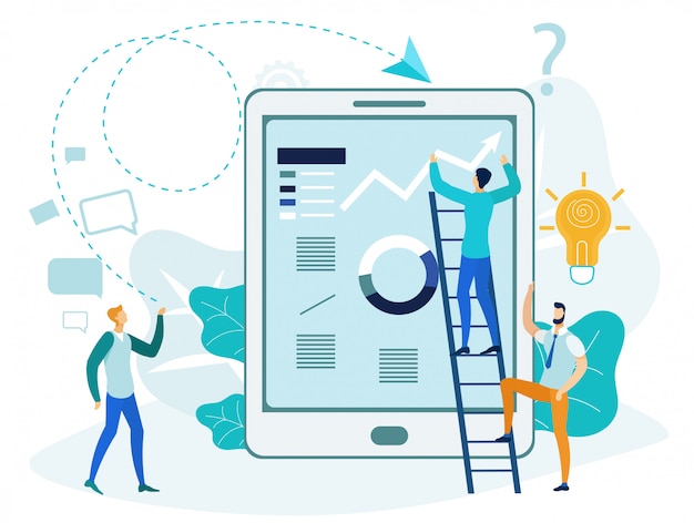 modern business analytics   illustration