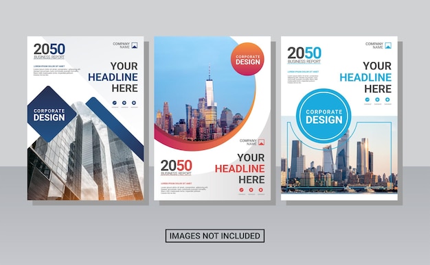 Modern business annual report collection template