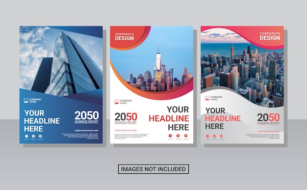 Modern business annual report collection template