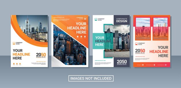 Modern business annual report collection template