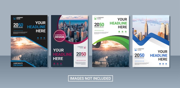 Modern business annual report collection template