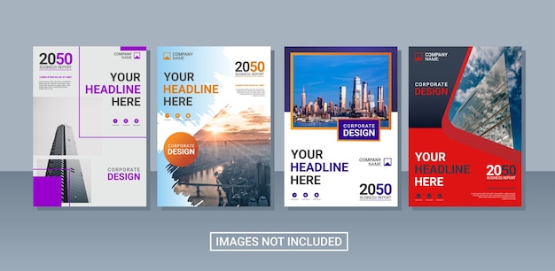 Modern business annual report collection template