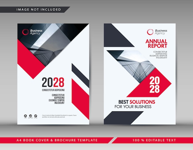 Современный бизнес годовой отчет компании и шаблон обложки книги