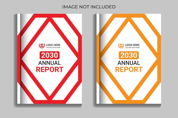 Modern business annual report corporate book cover design template