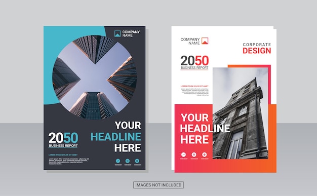 Vector modern business annual report template