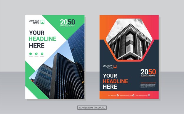 Modern business annual report template