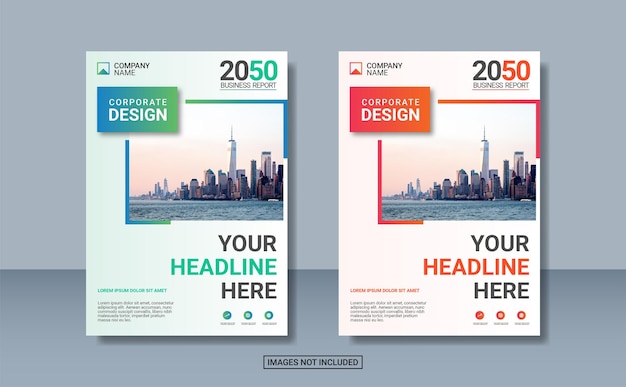 Modern business annual report template