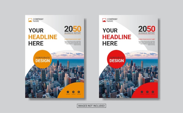 Modern business annual report template