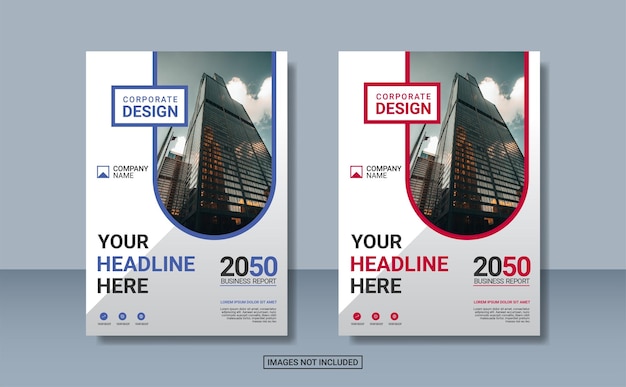 Modern business annual report template