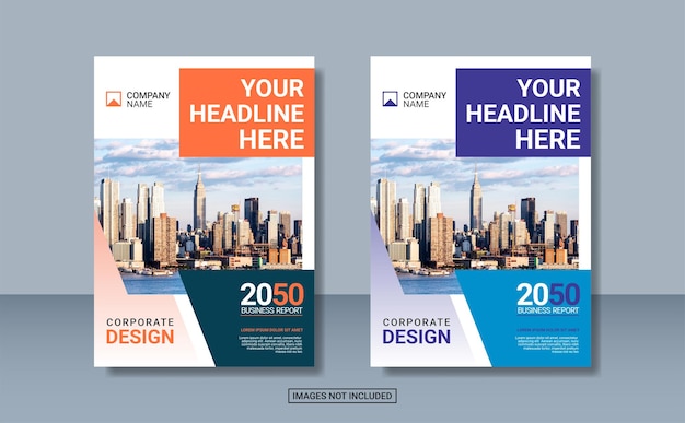 Modern business annual report template