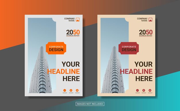 Modern business annual report template