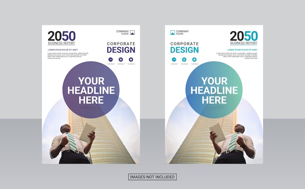 Modern business annual report template