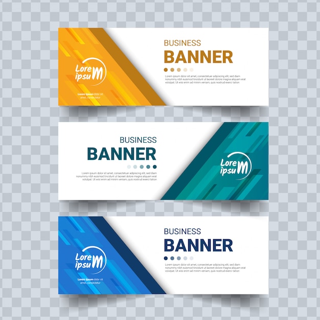 modern business banner set 