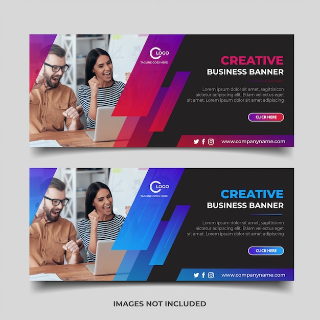 Modern business banner template