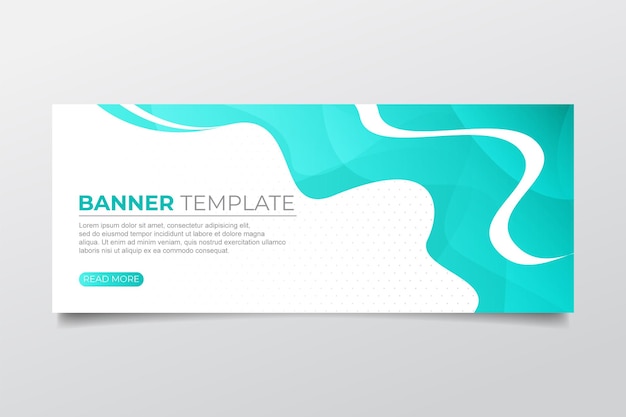 Modern business banner with wave design