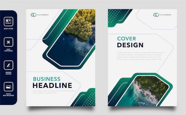 Vector modern business book cover design template