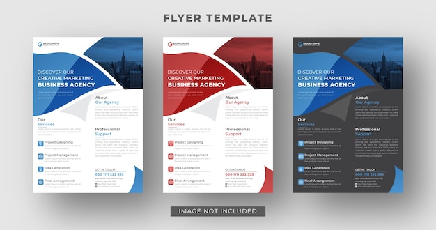 Modern business brochure cover flyer leaflet template