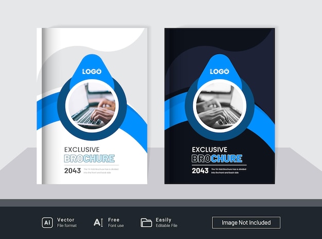 Vector modern business brochure cover page design template