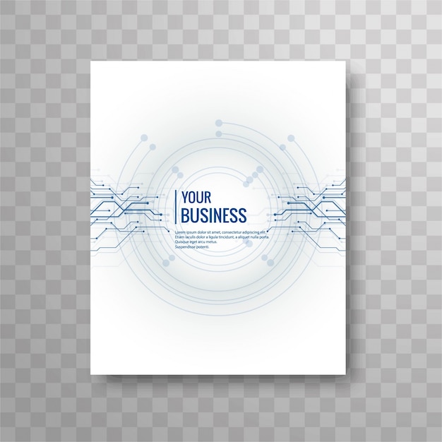 Vector modern business brochure in technology style