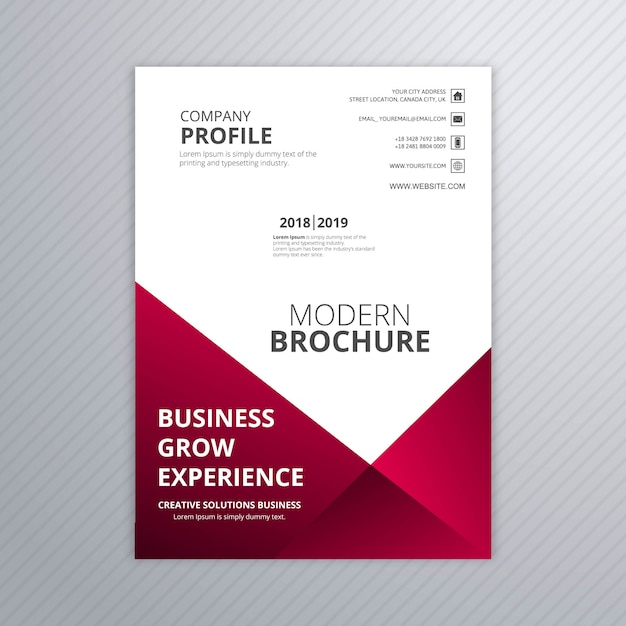 Modern business brochure template design vector