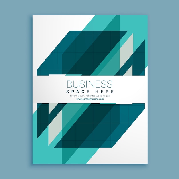 Modern business brochure template in green tones