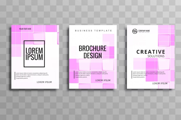 Modern business brochure template set 