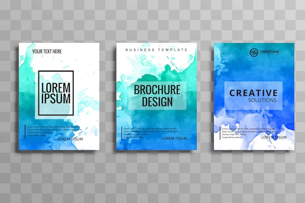 Modern business brochure template set