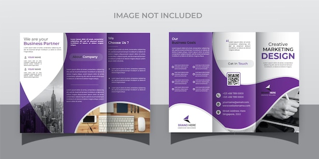 Modern Business Brochure Template in Tri Fold Layoutabstract templates a4 size