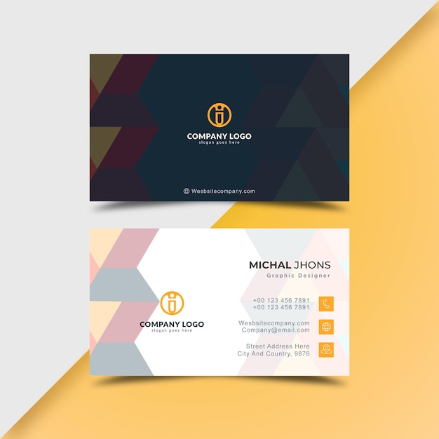 Modern business card abstract template design